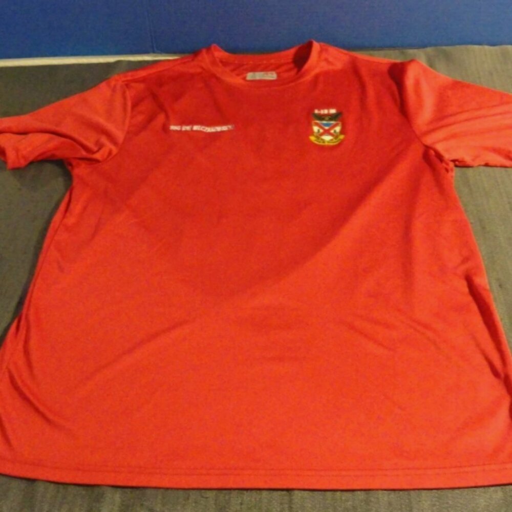 DISCONTINUED 1-13TH 1ST BATTALION 13TH INFANTRY REGIMENT SHIRT RED LARGE JM 247